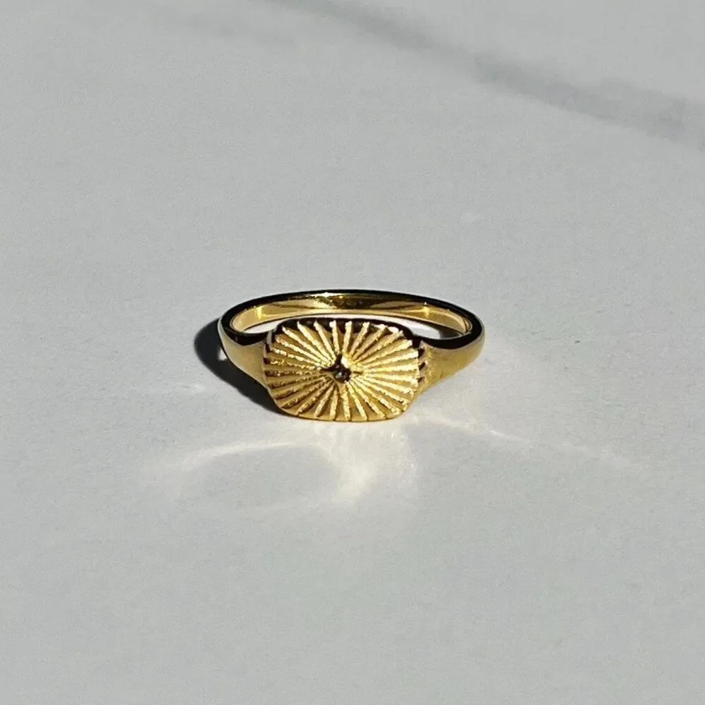 New! “Zeina” Ribbed Gold Ring